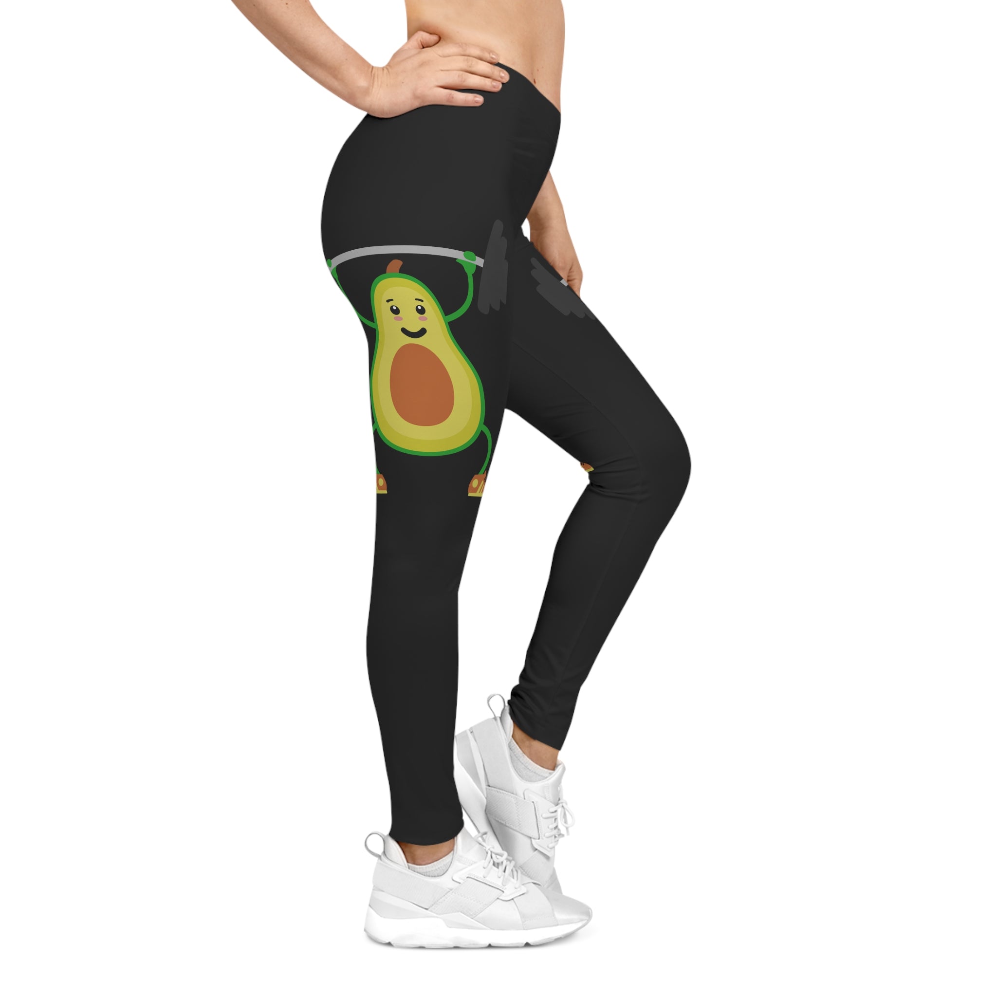 Fun Avocado Fitness Leggings - Women's Casual Leggings, Workout Tights, Athletic Apparel, Exercise Pants, Gift for Gym Lovers